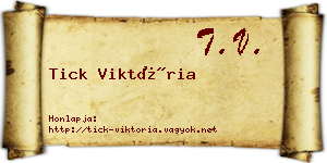 Tick Viktória névjegykártya
