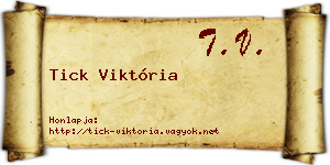Tick Viktória névjegykártya